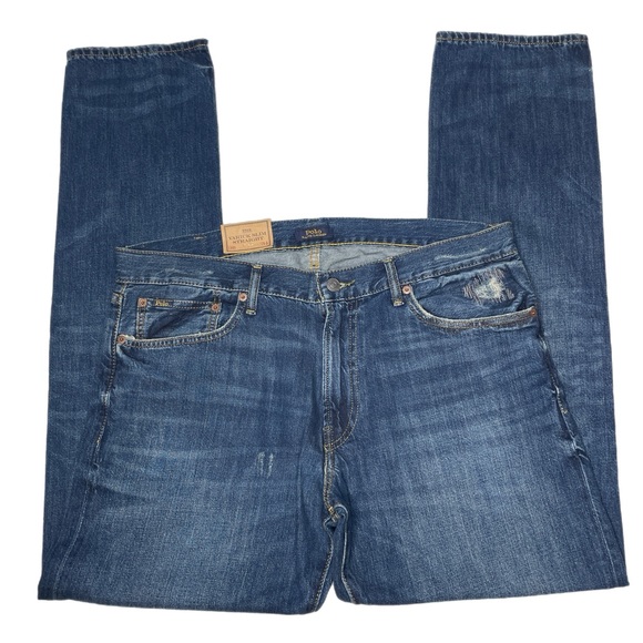 Polo Ralph Lauren Varick Slim Straight Distressed Jeans - Picture 3 of 14